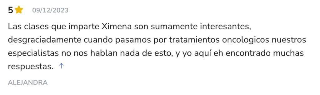 Testimonio cliente 5 Ximena Nieto G